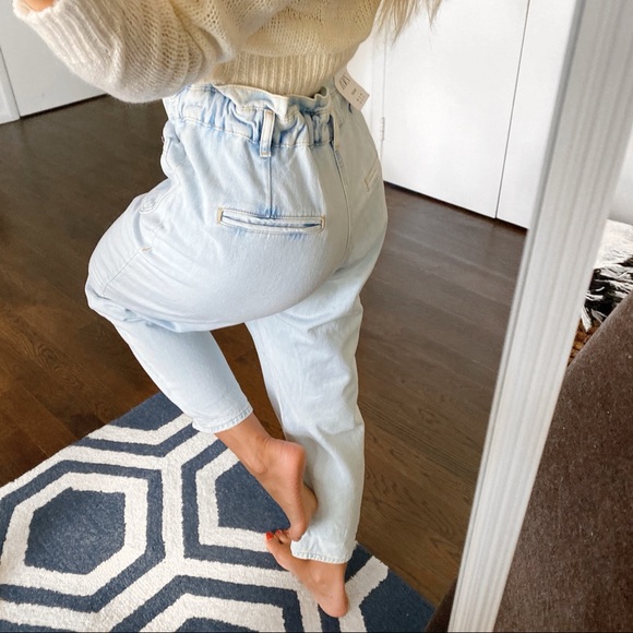 🐚 ZARA LIGHT DISTRESSED WASHED BAGGY JEANS! - Picture 6 of 16